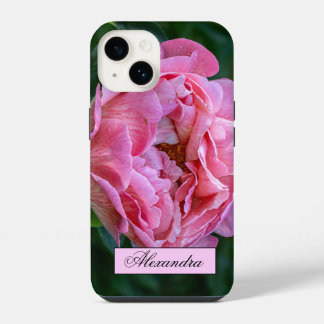 Funda Para iPhone 14 Fotografía de Peonía Rosa Floral