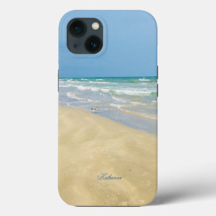 Fotografía de playa hermosa Monograma de correlimo