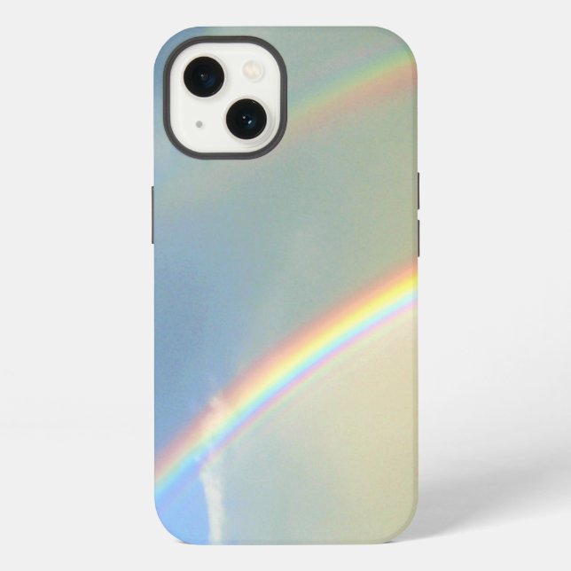 Funda Para iPhone Fotografía doble arcoiris (Reverso )
