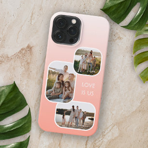 Funda Para iPhone 16 Pro Max Fotos personalizadas en crema de melocotón naranja