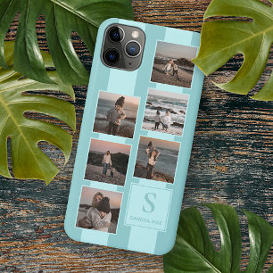 Fotos Personalizadas Simples Sobre Azul Turquesa C