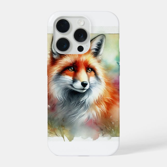 Funda Para iPhone Fox in the Serene Forest 230924AREF126 - Watercolo (Reverso )