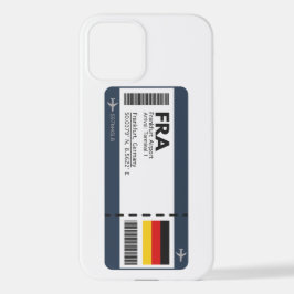 Funda Para iPhone 12 FRA Frankfurt Boarding Pass - Alemania Ticket