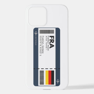Funda Para iPhone 12 FRA Frankfurt Boarding Pass - Alemania Ticket