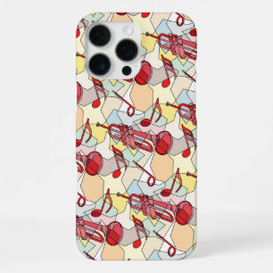 Funda Para iPhone 16 Pro Max Fragmentos de notas musicales de trompeta