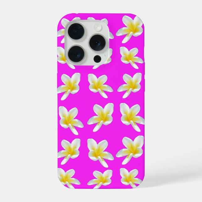 Funda Para iPhone Frangipani Rubor: Flores Amarillas de Frangipani s (Reverso )