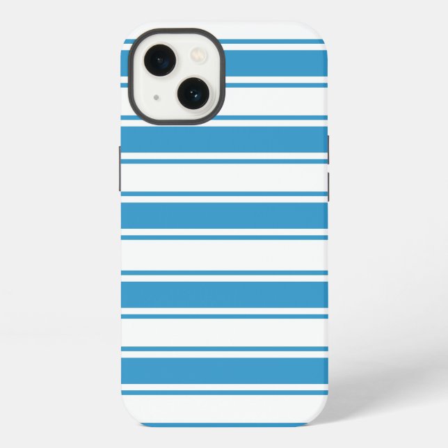 Funda Para iPhone Franja horizontal azul (Reverso )