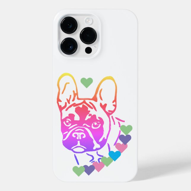 Funda Para iPhone französische Bulldogge mit Herzhalsband  (Reverso)