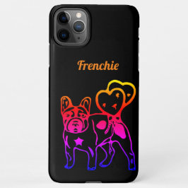Funda Para iPhone 11Pro Max Französische Bulldogge Neon Herz French Bulldog