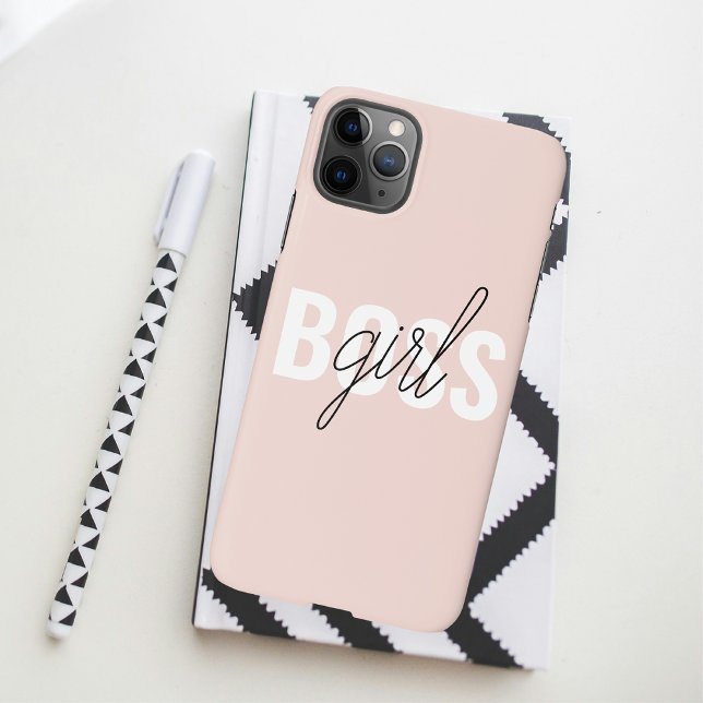 Funda Para iPhone Frase del jefe del Chica rosado Pastel moderno (Subido por el creador)