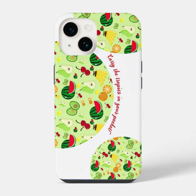 Funda Para iPhone Frenesí Tropical  (Reverso )
