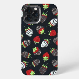 Funda Para iPhone 13 Pro Max Fresas Bañadas en Chocolate 