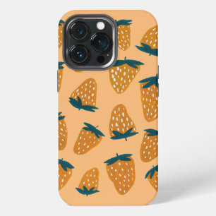Funda Para iPhone 13 Pro Fresas orgánicas de verano naranja