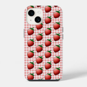 Funda Para iPhone 14 Fresas Rojas