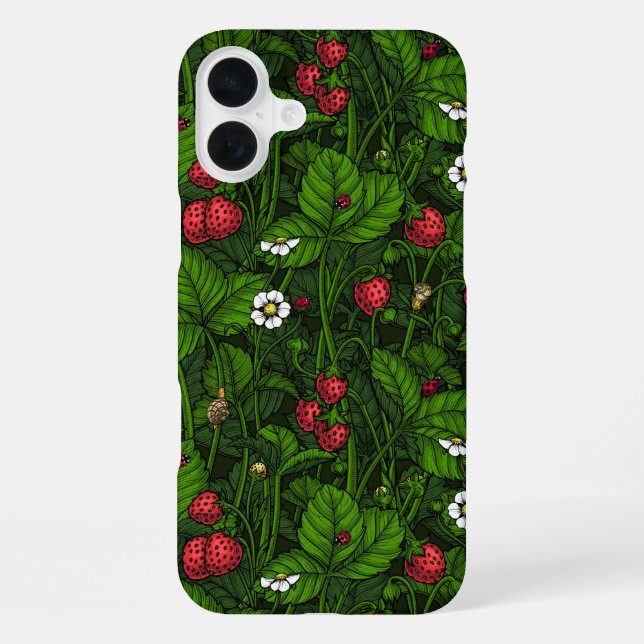 Funda Para iPhone Fresas silvestres (Reverso )