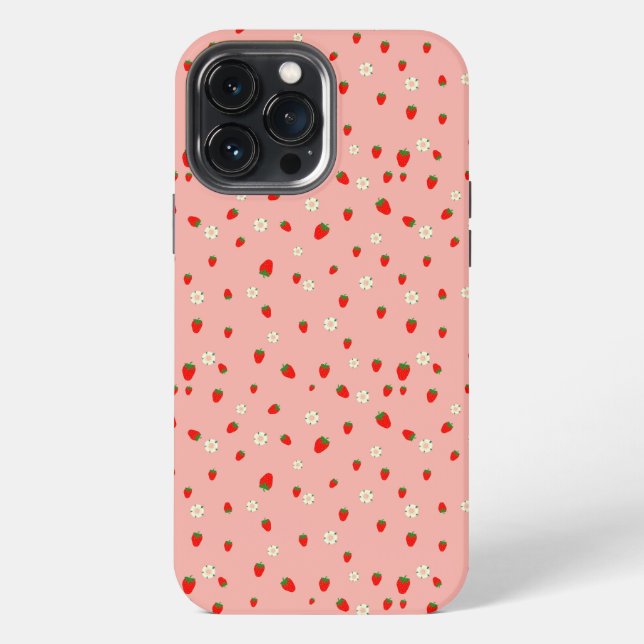 Funda Para iPhone Fresas y Flores (Reverso )