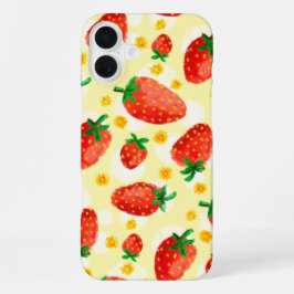 Funda Para iPhone 16 Plus Fresas y Margaritas Iluminadas por el Sol