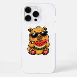 Funda Para iPhone 16 Pro Max Fresco Capybara Sandía Verano