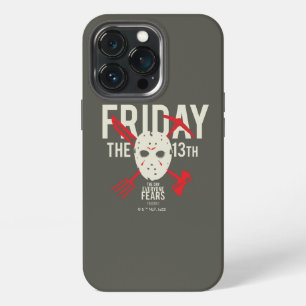 Funda Para iPhone 13 Pro Friday the 13th Weapons Cross Hockey Mask