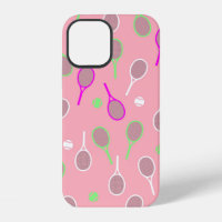 Frio Patrón de Raquetas Retro Rosa Jugador de Teni