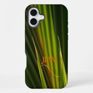 Funda Para iPhone 16 Plus Frondas de Palma Verde Tropical Personalizables