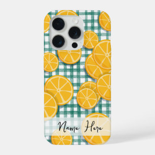 Fruta cítrica personalizada sobre teléfono de ging