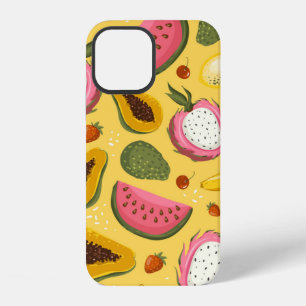 Funda Para iPhone 12 Frutas de verano de dibujos animados vintage dibuj