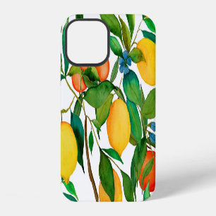 Funda Para iPhone 12 Frutos cítricos, acuarela vibrante.