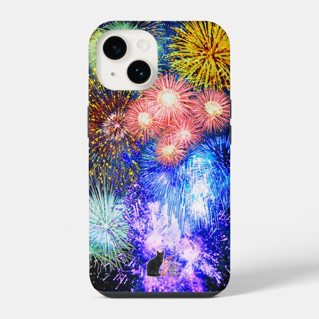 Funda Para iPhone Fuegos artificiales (Reverso )