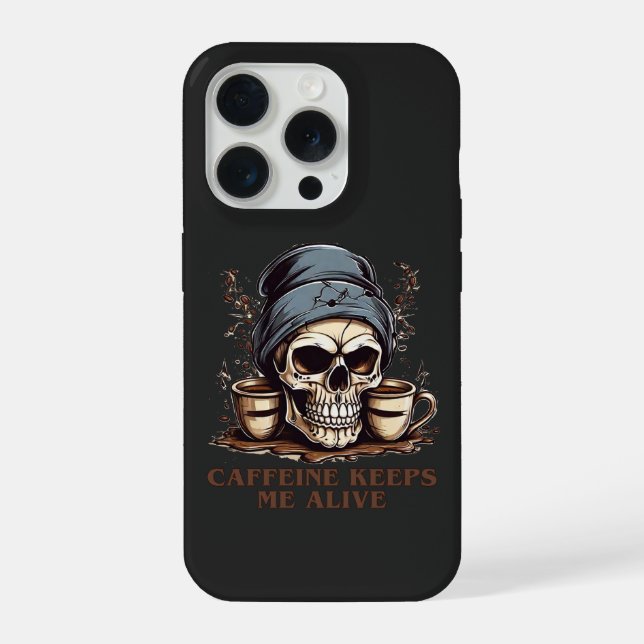 Funda Para iPhone Fueled by Caffeine-Caffeine Keeps Me Alive (Reverso )