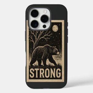 Funda Para iPhone 16 Pro Fuerza del oso de cosecha