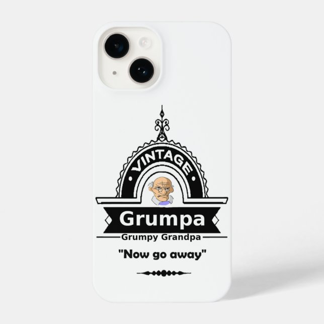Funda Para iPhone Fun Grumpy Grandpa Grandfather Humor Art (Reverso )