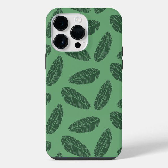 Funda Para iPhone Funda Apple iPhone 11 Pro Max patrón de hojas verd (Reverso )