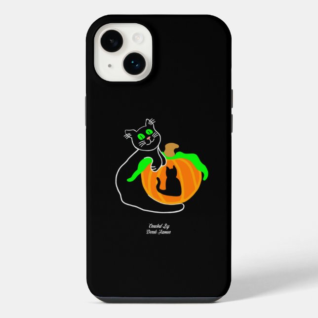Funda Para iPhone Funda Black Cat Pumpkin Apple iPhone 14 Plus (Reverso)