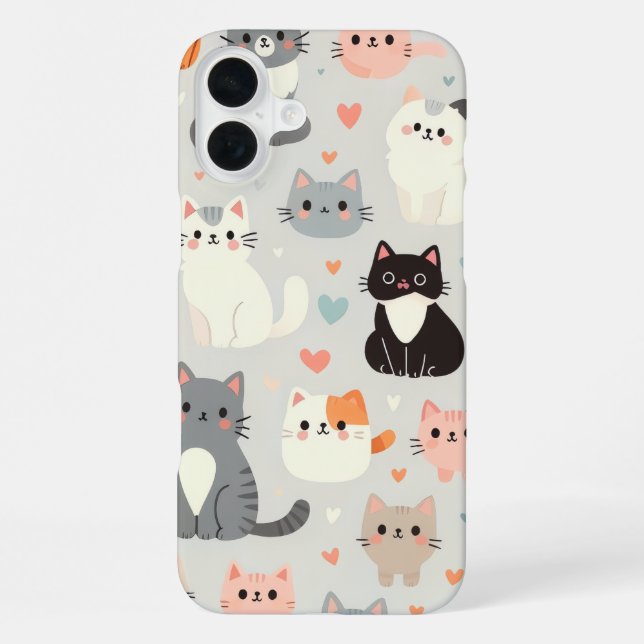 Funda Para iPhone Funda Cute Cat iPhone 16 Plus (Reverso )
