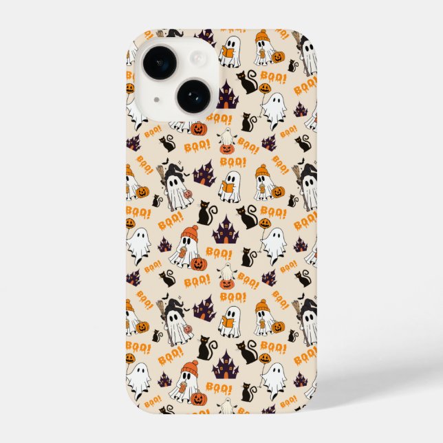Funda Para iPhone Funda Cute Halloween Ghost iPhone 15 - Fantasma fa (Reverso )