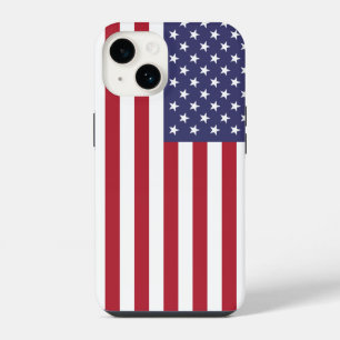 Funda Para iPhone 14 Funda de Apple iPhone 14 Patriótico Mate con bande
