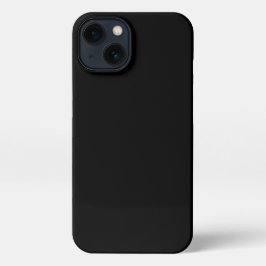 Funda de cubierta de teléfono negro lisa y sólida 