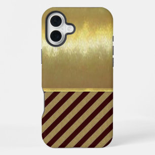 Funda Para iPhone 16 Plus Funda de diseño iPhone dorado