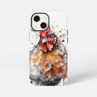 Funda Para iPhone 13 Mini Funda de iPad iPhone de gallina gallo acuarela de 