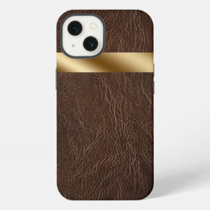 Funda de iPhone 13 con estampado de cuero