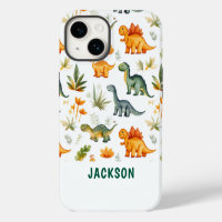 Funda de iphone 14 de dinosaurio personalizado per