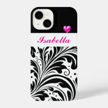 Funda de iPhone 14 en blanco y negro personalizado