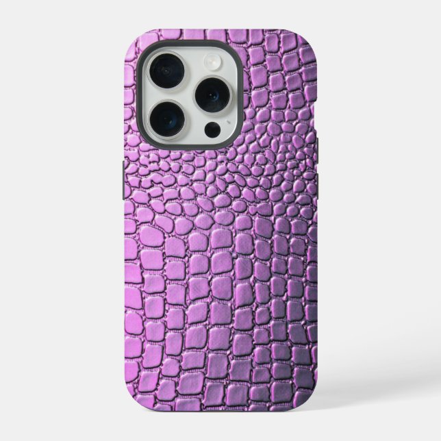 Funda Para iPhone Funda de iPhone 15 de piel de caimán (Reverso )