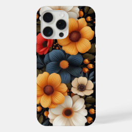 Funda de iPhone 15 pro max con floral oscuro