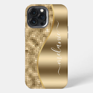 Funda Para iPhone 13 Pro Max Funda de iPhone Case-Mate Gold Glam Glitter