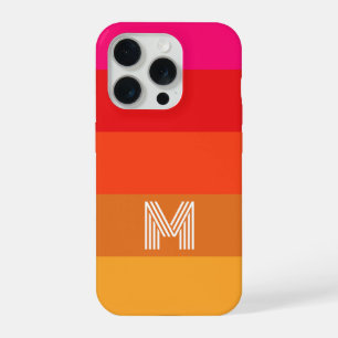 Funda de iPhone con franja de puesta de sol naranj