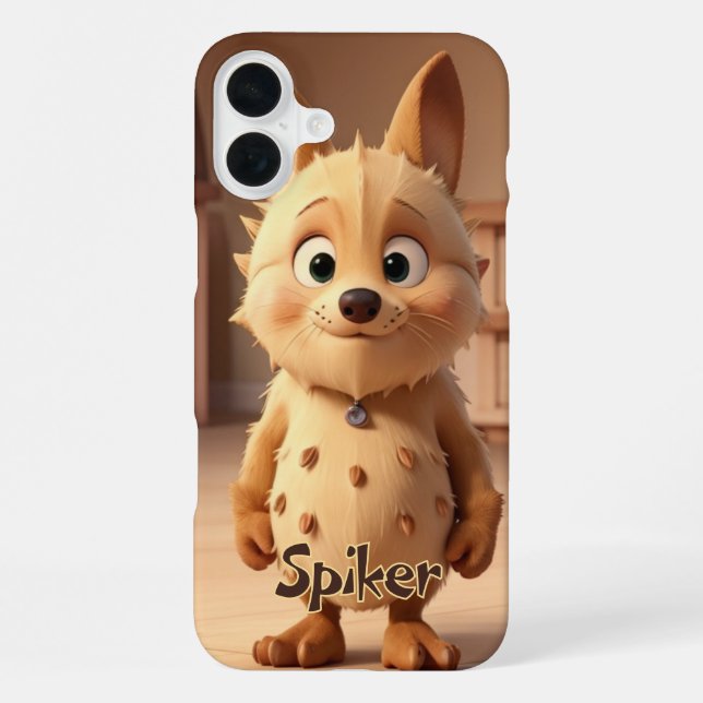 Funda Para iPhone Funda de iPhone con monograma de dibujos animados  (Reverso )