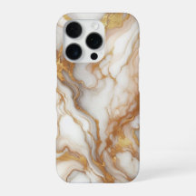 Funda de iPhone de mármol dorado de lujo | Gol bla
