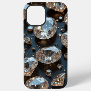 Funda Para iPhone 12 Pro Max Funda de iPhone Diamond parece lujo de diamante re